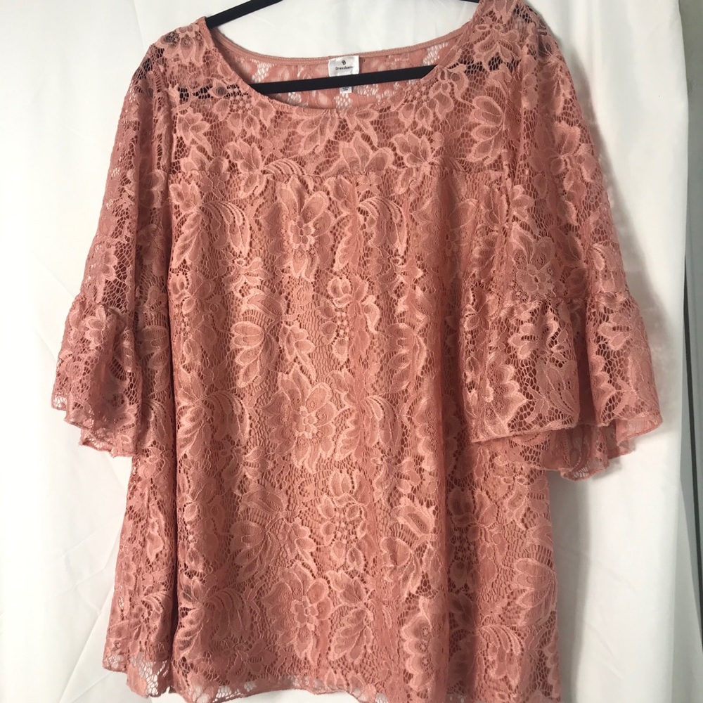 - Dressbarn Lace Dressing Blouse